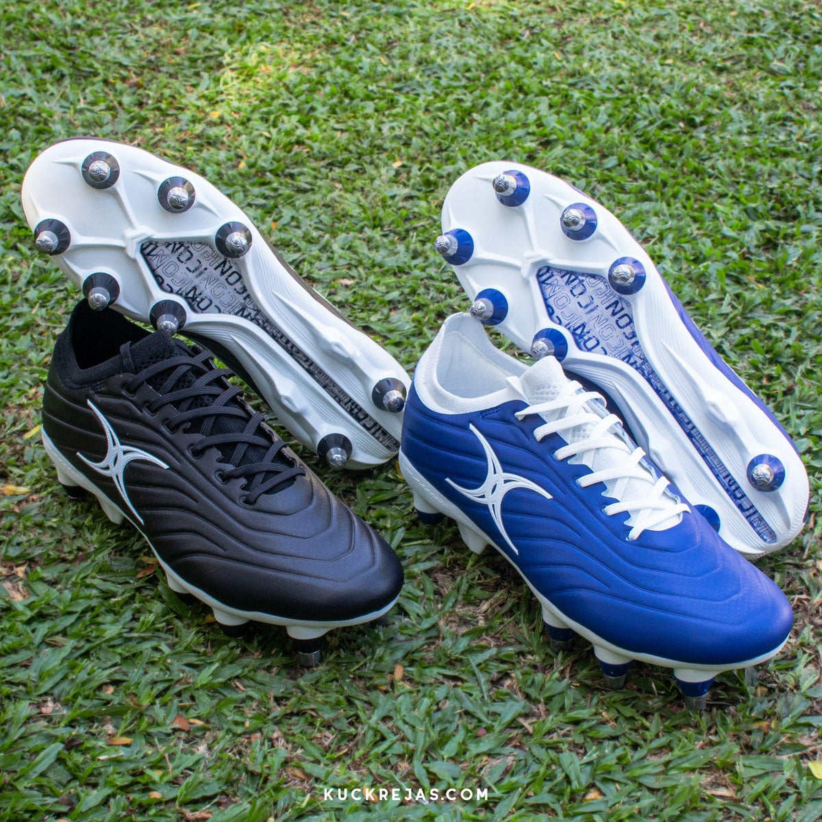 Gilbert Icon Power X Rugby Boots - 8 Stud (Blue)