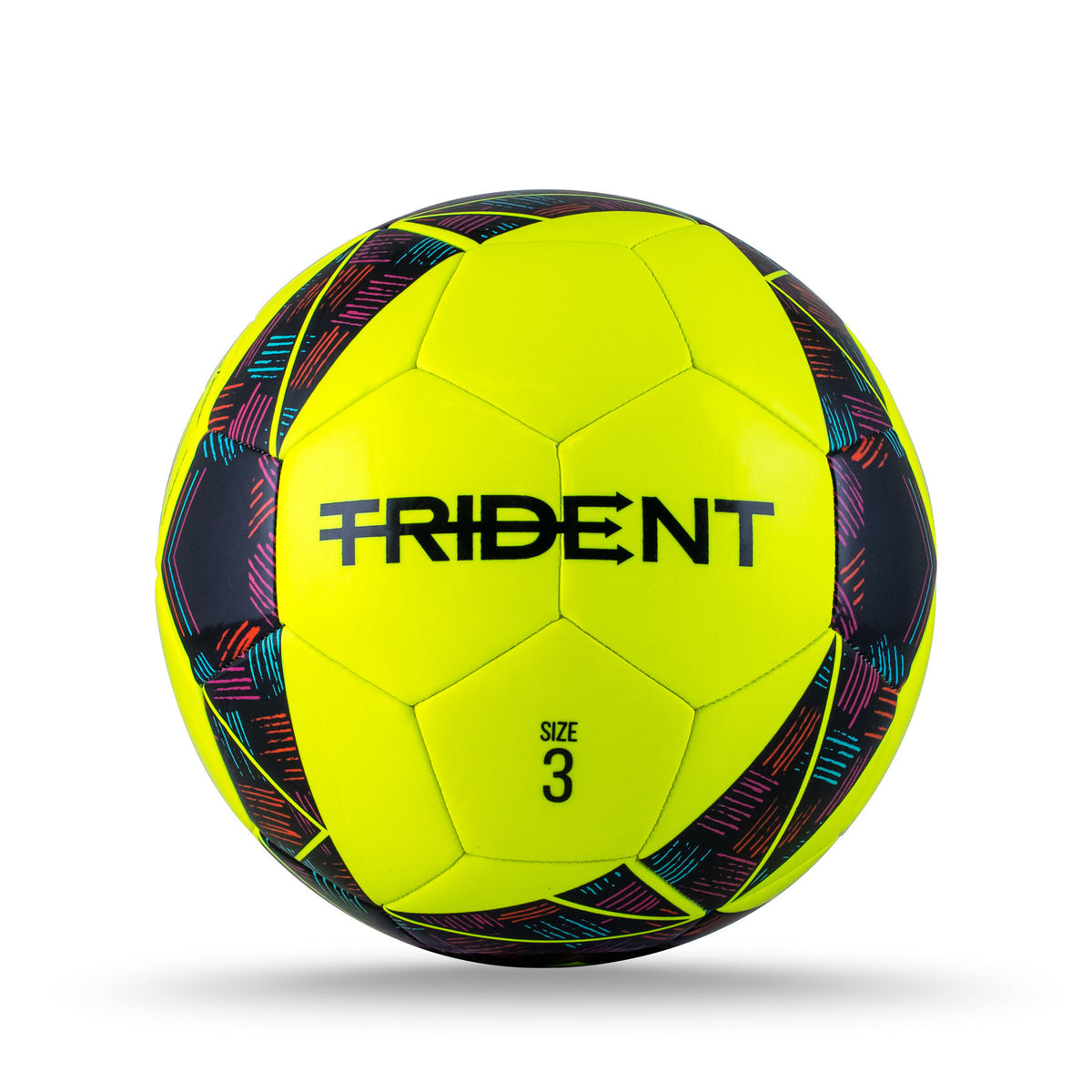 Trident Stage Training Football - Size 3 (Neon/Rubine)