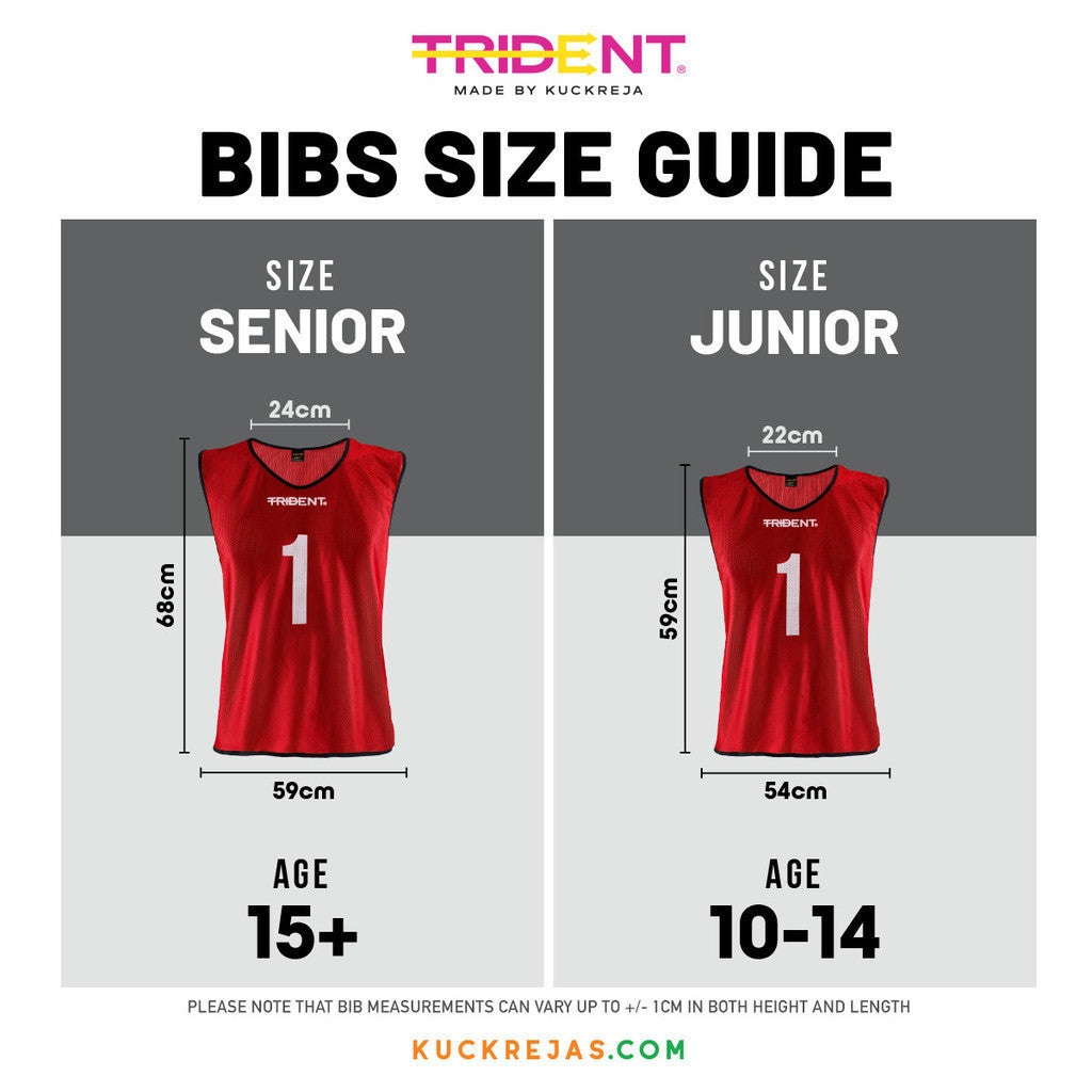 Trident Bibs with Bag - Yellow (1-12)
