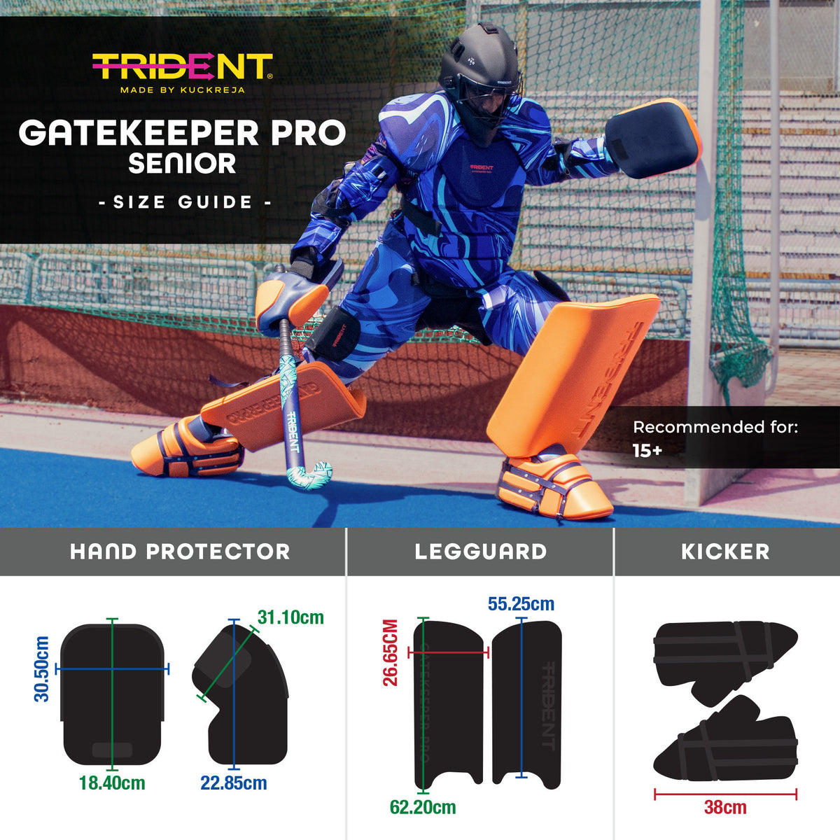 Trident New Gatekeeper Pro 2 Hockey Goalie Set - Senior