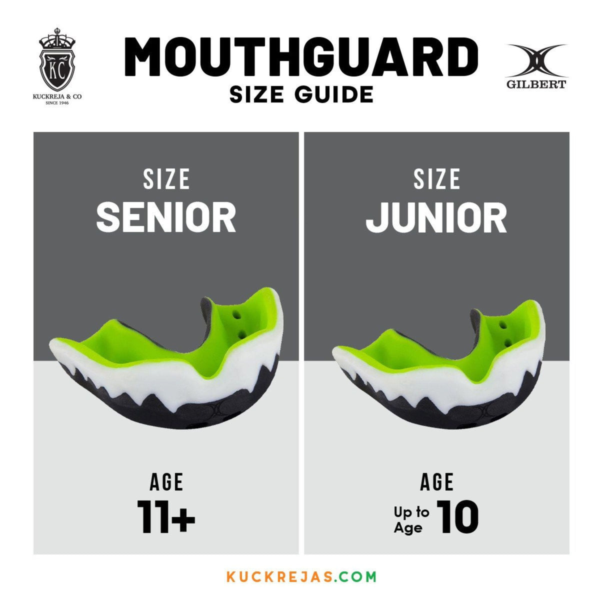Gilbert Viper Pro 3 Mouthguard - Black/White