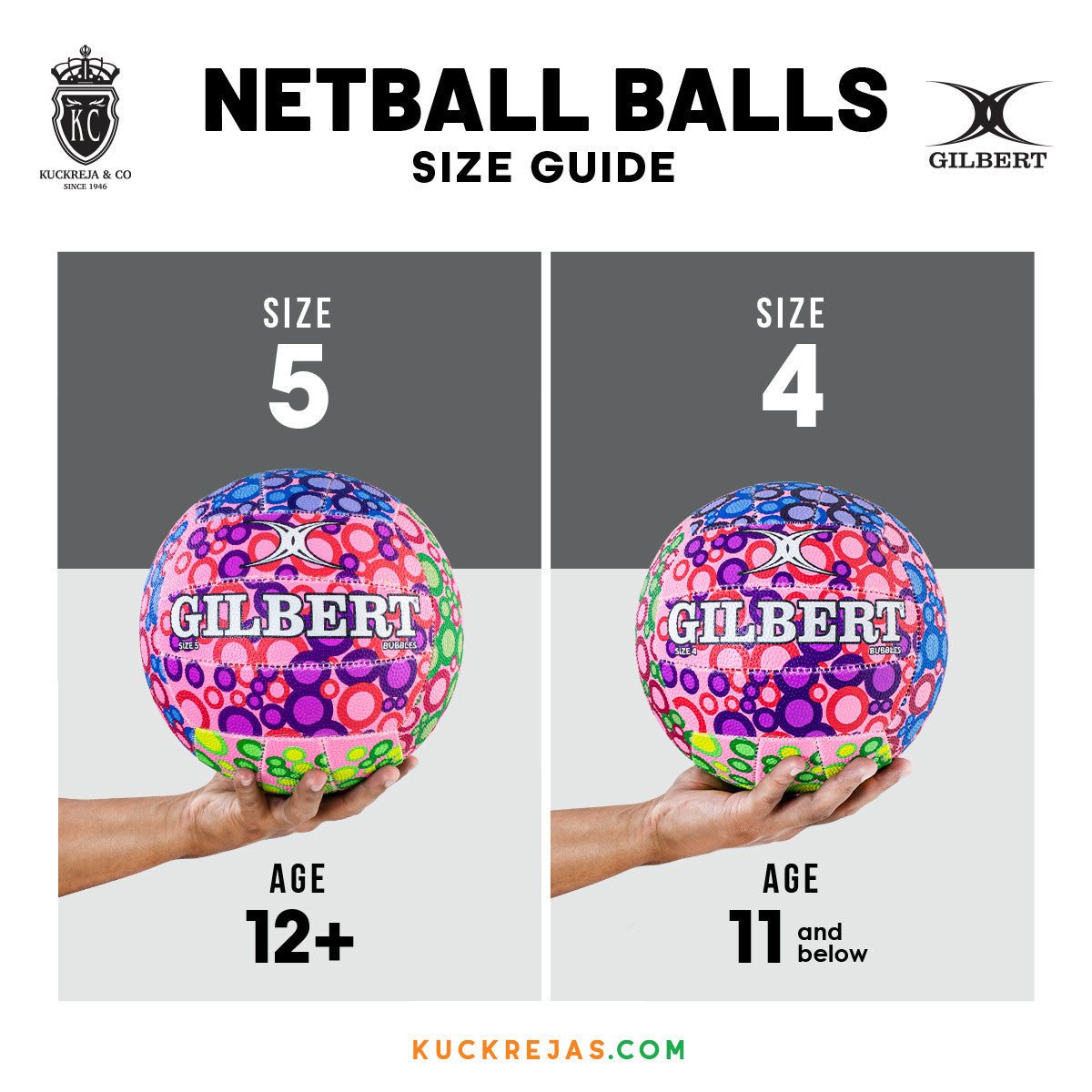 Gilbert Supporter Netball - Bubbles (Size 5, 4)