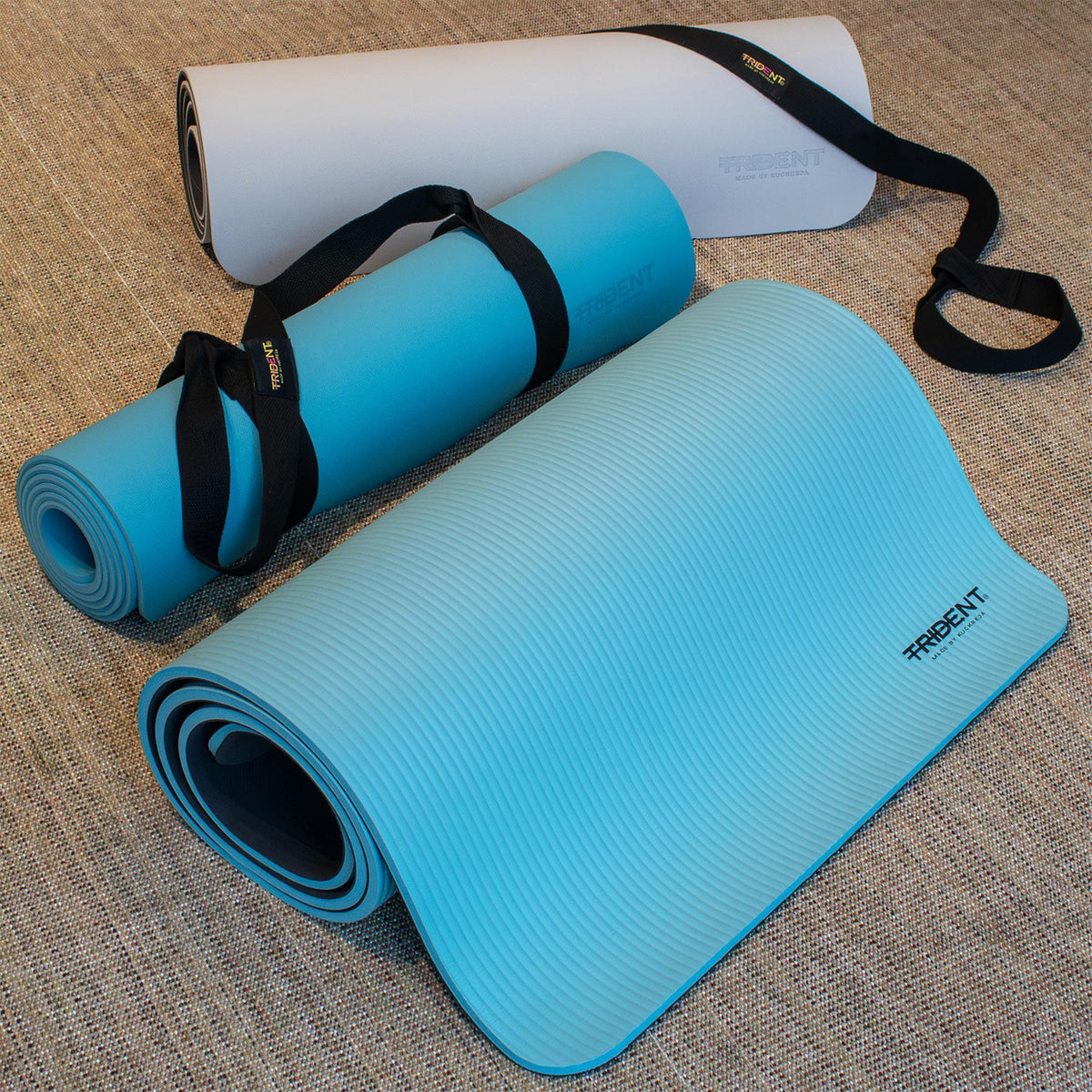 Trident Comfort Fusion Grip Yoga Mat - Light Teal (10mm)