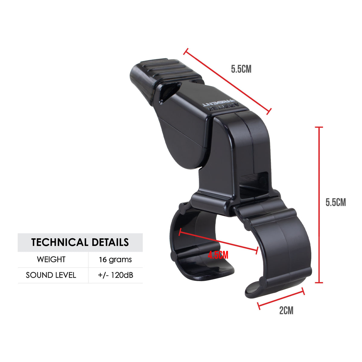 Trident Arbiter SG Finger Grip Whistle