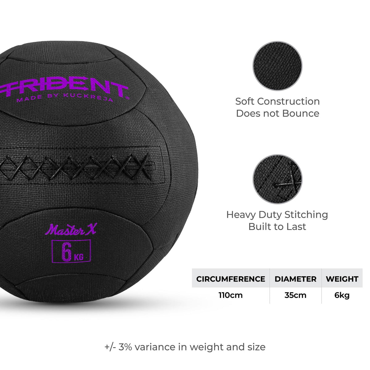 Trident Master X Premium Wall Ball - 6kg