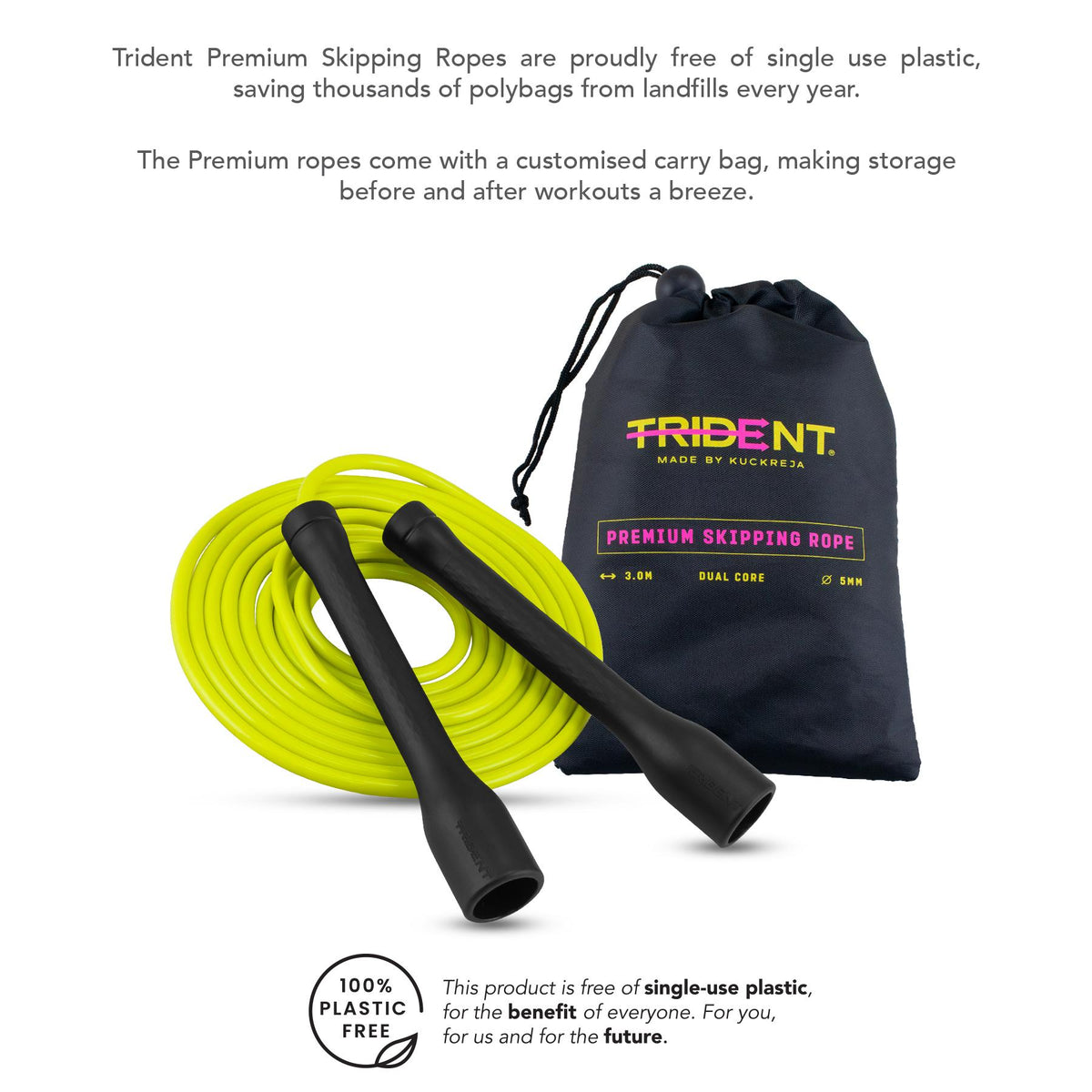 Trident Premium Skipping Rope - Electric Neon