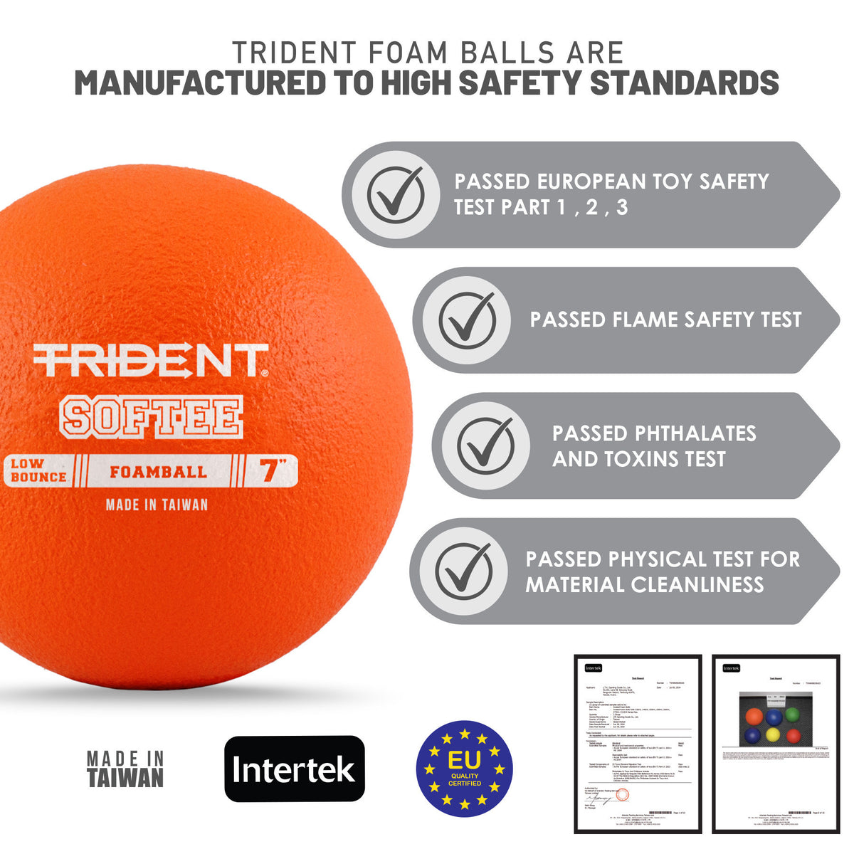 Trident Softee Low Bounce Foam Ball - Orange (7")