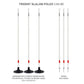 Trident Slalom Pole with Spring - White