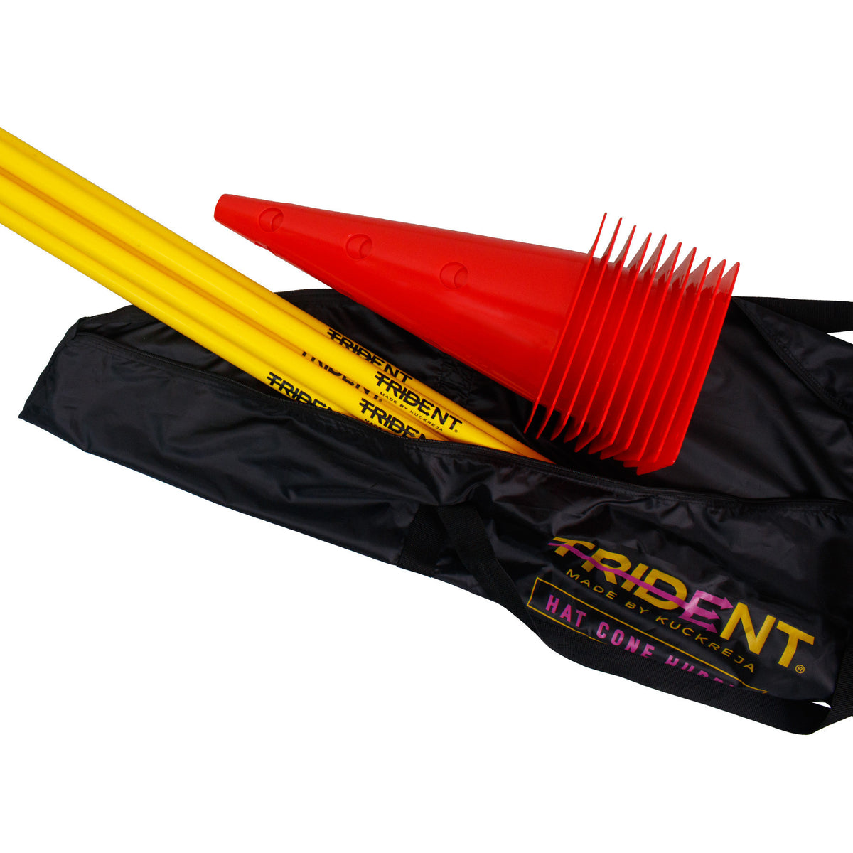 Trident Hat Cone Hurdle Set - 15" (Red)