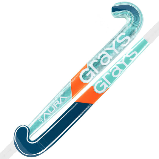 Grays Aura Wooden Hockey Stick - Teal/Navy
