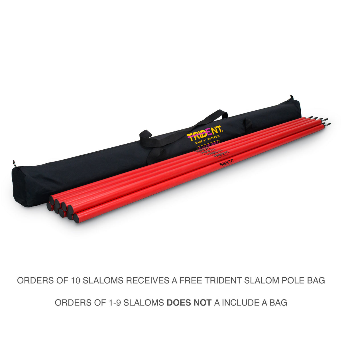 Trident Slalom Pole with Spring - Yellow