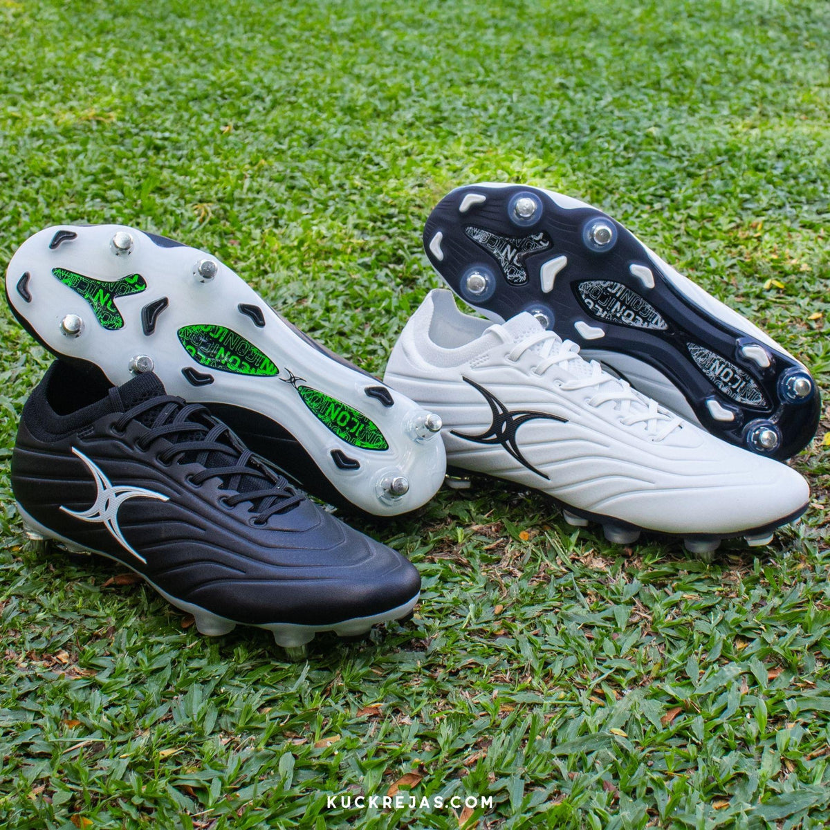 Gilbert Icon Power X Rugby Boots - 8 Stud (Black)