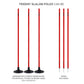 Trident Slalom Pole with Spring - Red