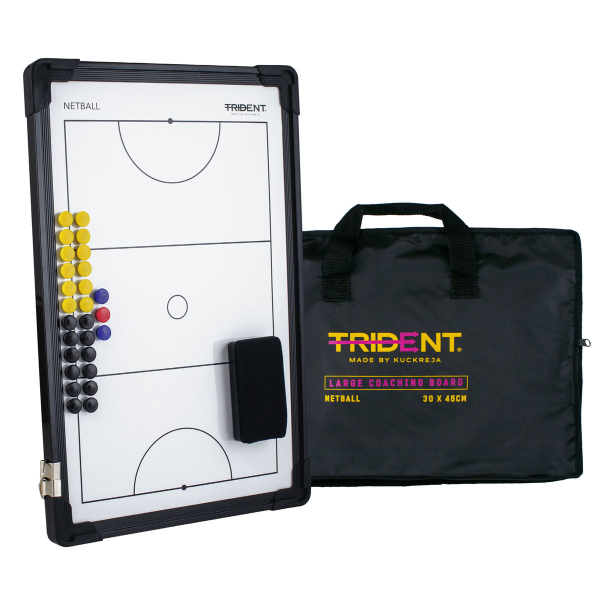Trident Large Magnetic Coaching Board - Netball (30 x 45cm)