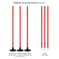 Trident Two-Piece Slalom Pole with Spring - Red