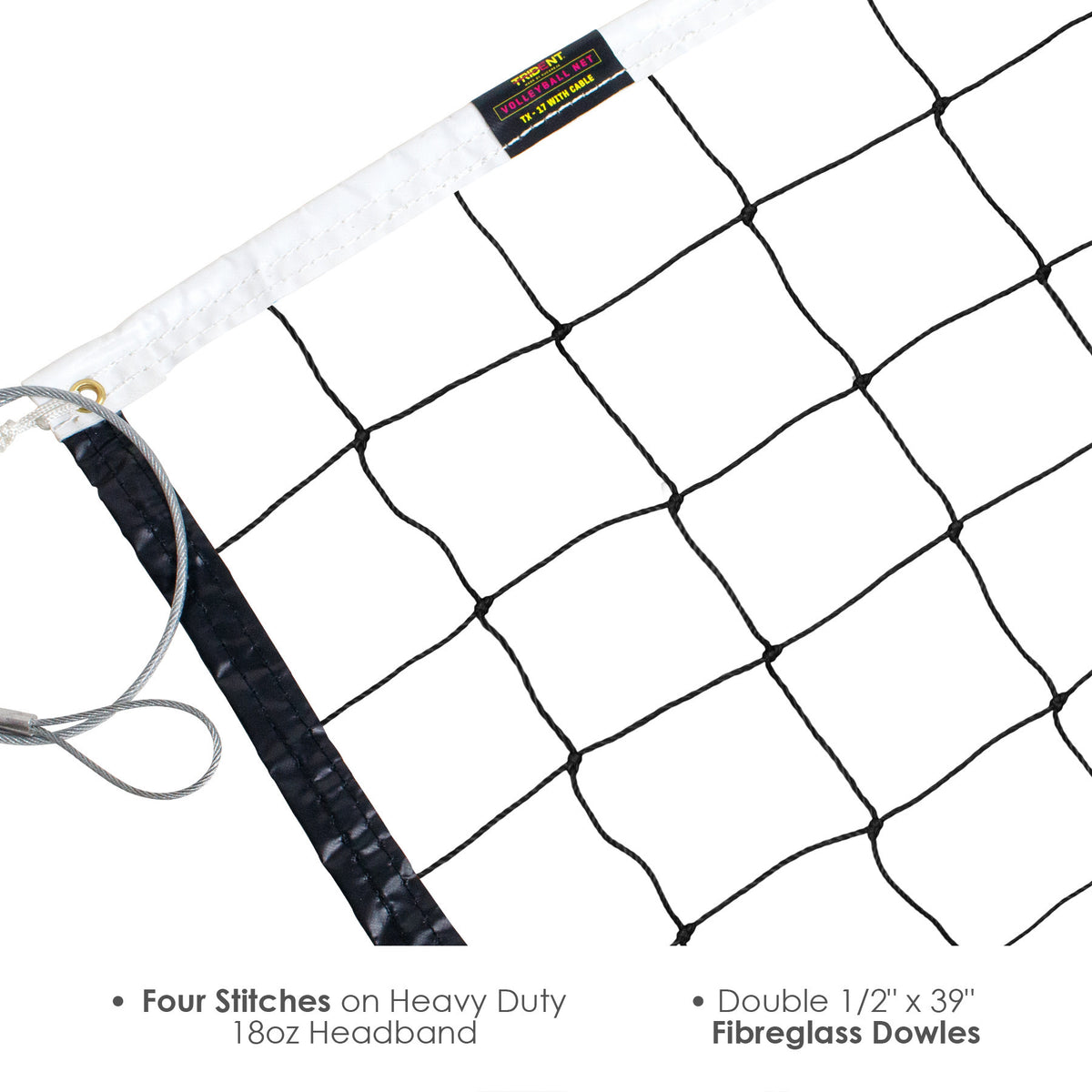 Trident TX-17 Volleyball Net with Cable