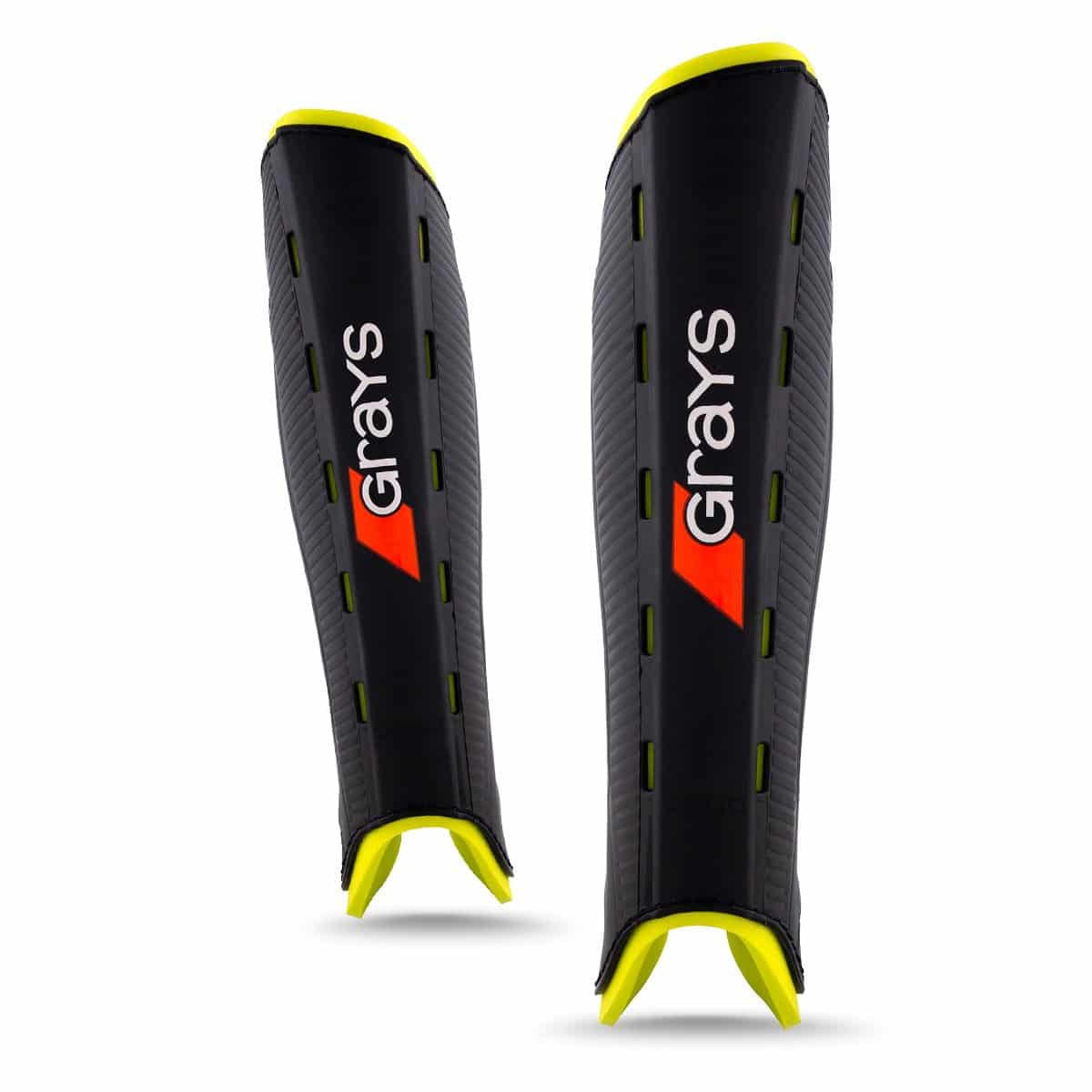 Grays G600 Hockey Shinguard - Black/Fluoro
