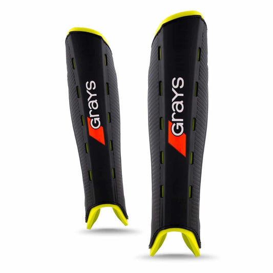 Grays G600 Hockey Shinguard - Black/Fluoro
