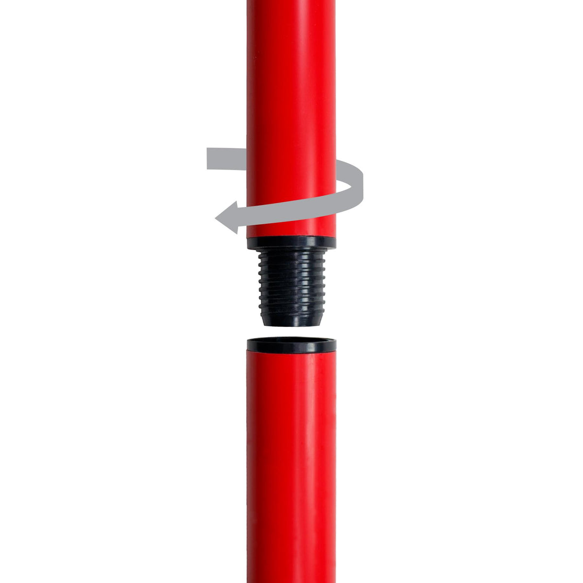 Trident Two-Piece Slalom Pole with Spring - Red