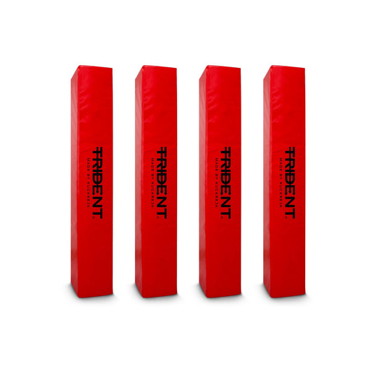 Trident Rugby Post Protectors - 10" x 10" (Set of 4) - Red