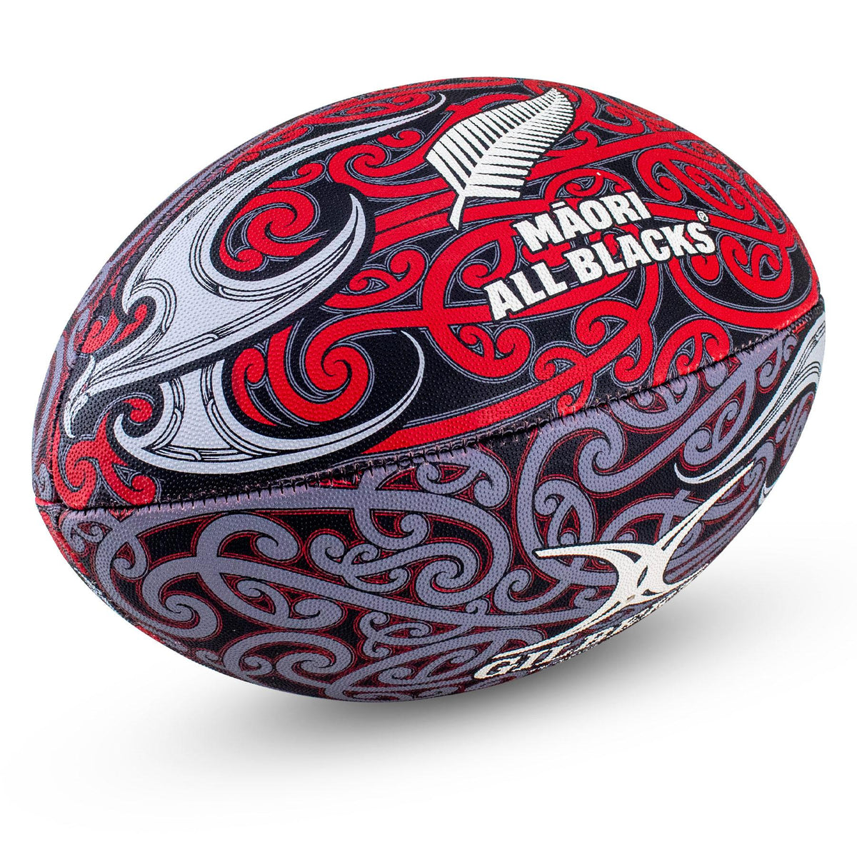 Gilbert All Blacks Māori Supporter Rugby Ball (Size 5)