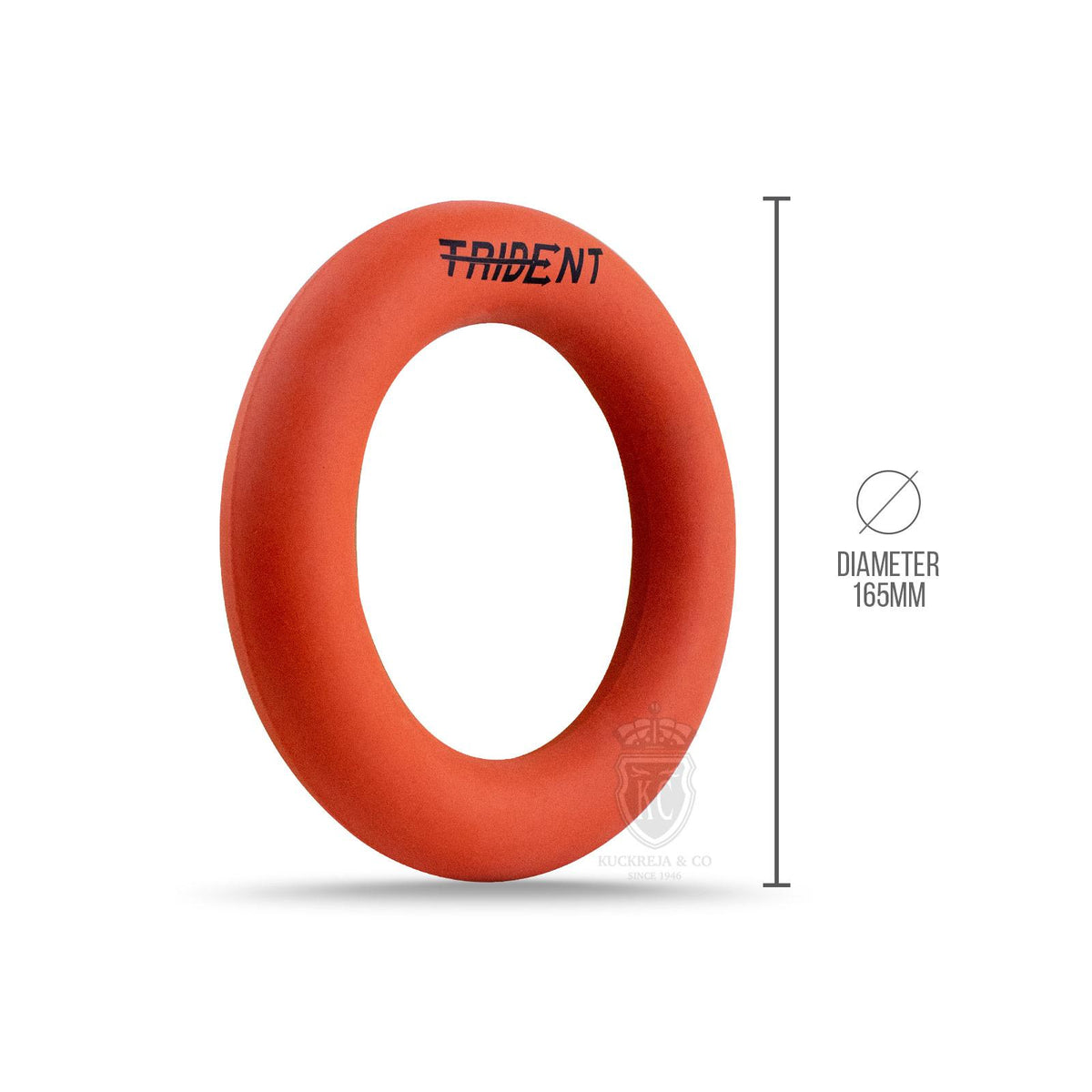 Trident Rubber Ring / Quoits - Orange (165mm)