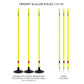Trident Slalom Pole with Spring - Neon
