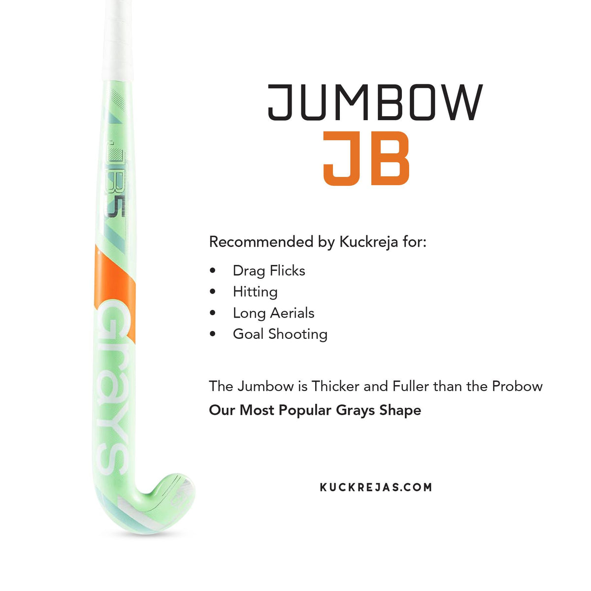 Grays JB5 Junior Composite Hockey Stick - Mint (34")