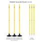 Trident Two-Piece Slalom Pole - Yellow