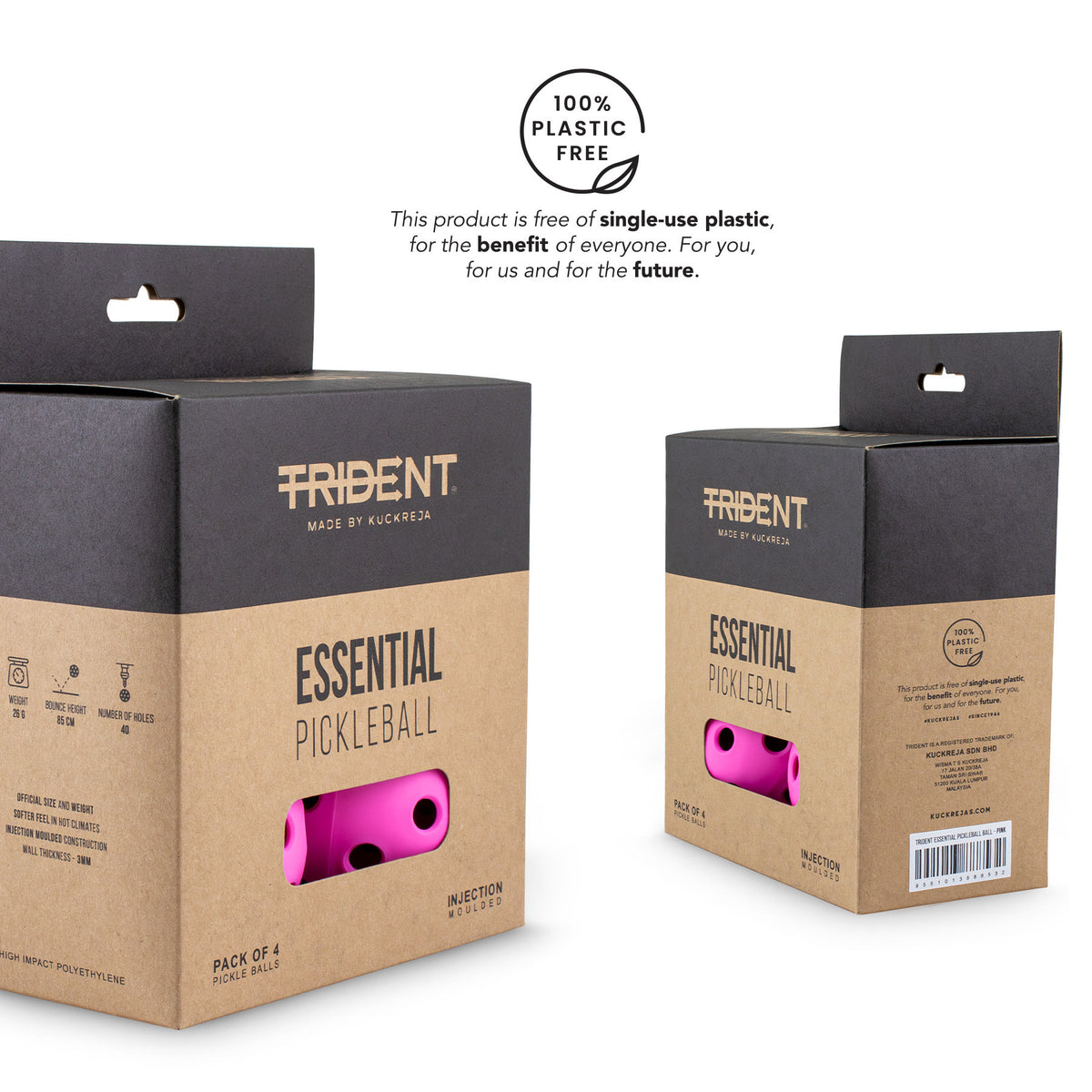 Trident Essential Pickleball Balls - Pink (Set of 4)
