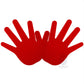 Trident Rubber Hand Marker - Red (Pair)