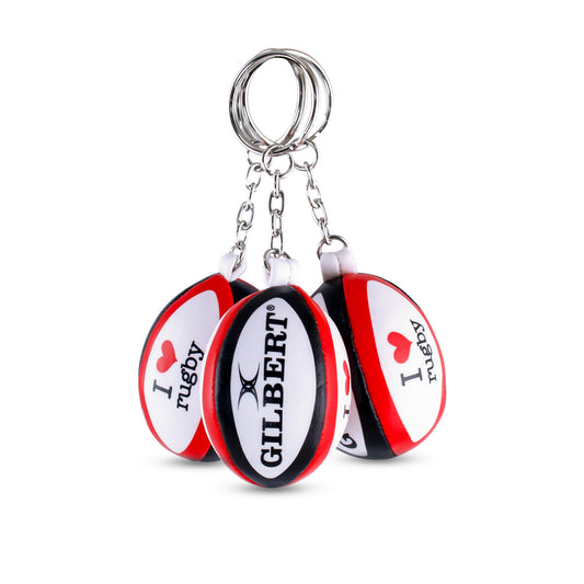 Gilbert I Love Rugby Keyring
