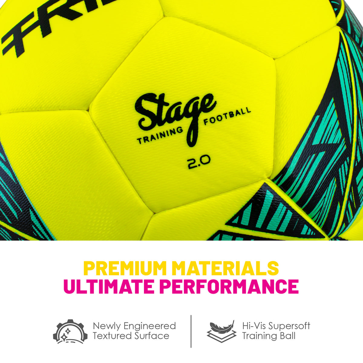 Trident Stage 2.0 Training Football - Size 4 (Mint)