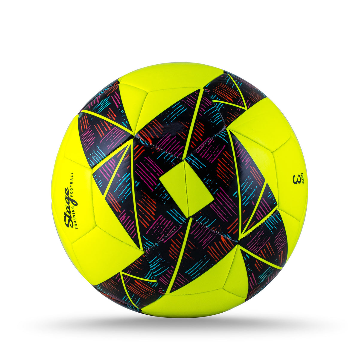 Trident Stage Training Football - Size 3 (Neon/Rubine)