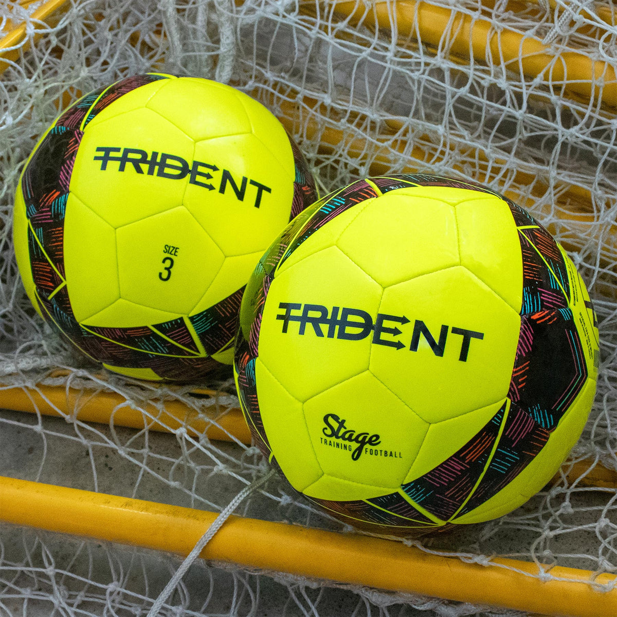 Trident Stage Training Football - Size 3 (Neon/Rubine)