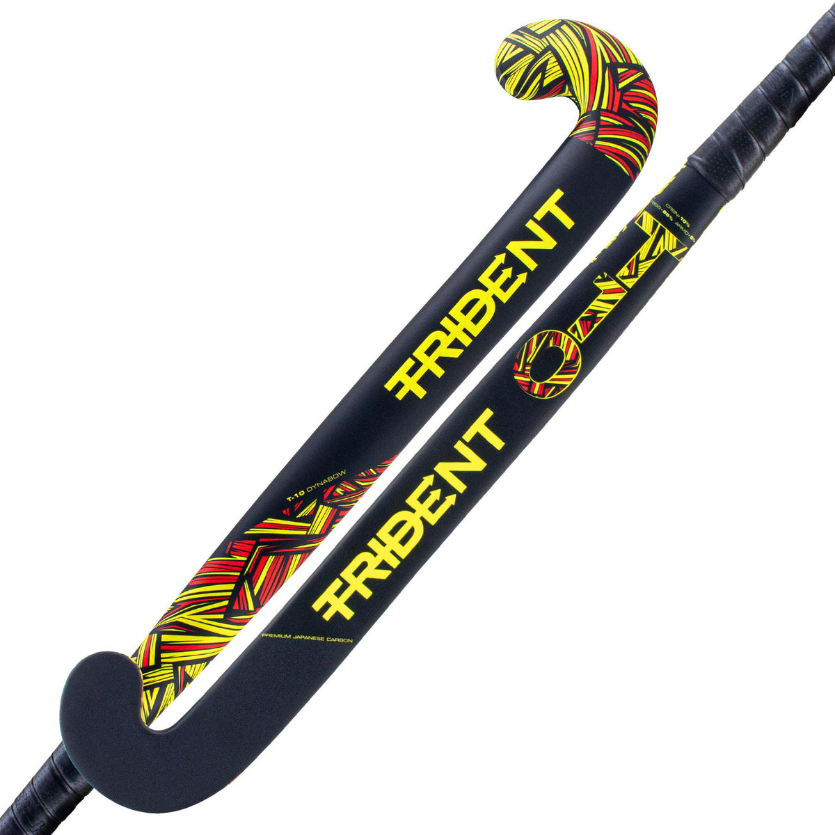 Trident 10 Dynabow Composite Hockey Stick - Yellow/Red