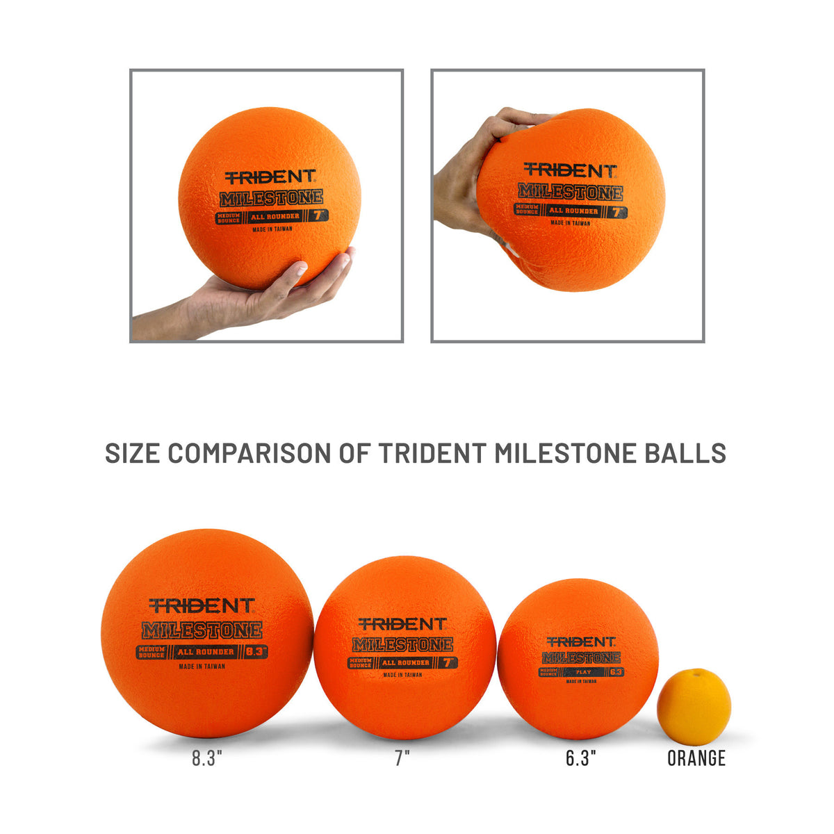Trident Milestone All Rounder Foam Ball - Orange (7")