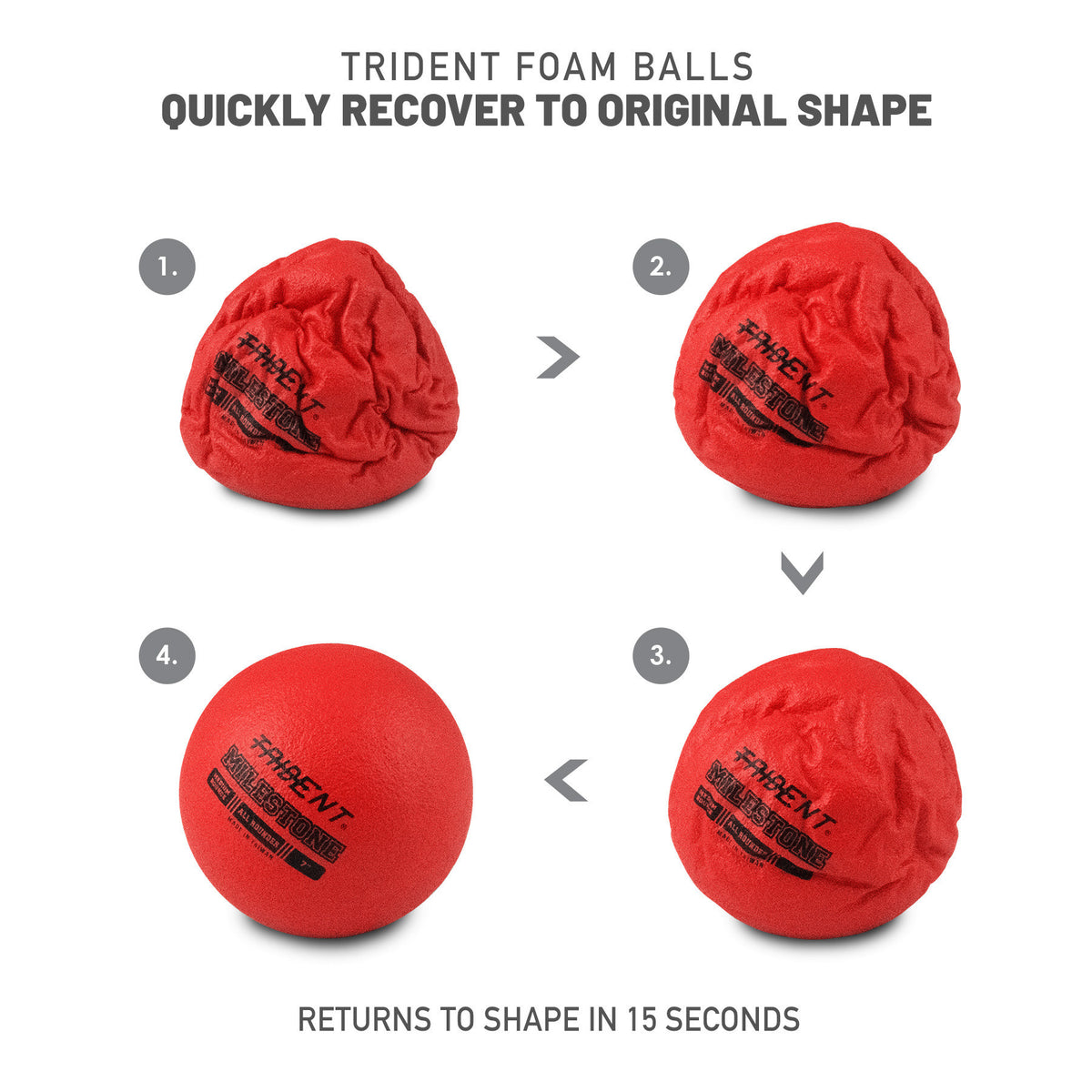 Trident Milestone All Rounder Foam Ball - Orange (7")