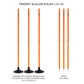 Trident Two-Piece Slalom Pole - Orange