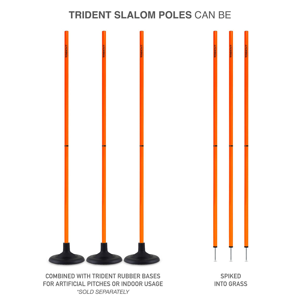 Trident Two-Piece Slalom Pole - Orange