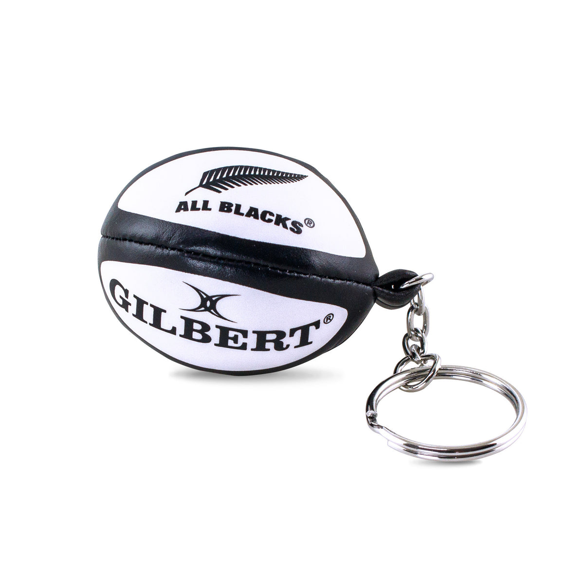 Gilbert All Blacks Official Keyring (White)
