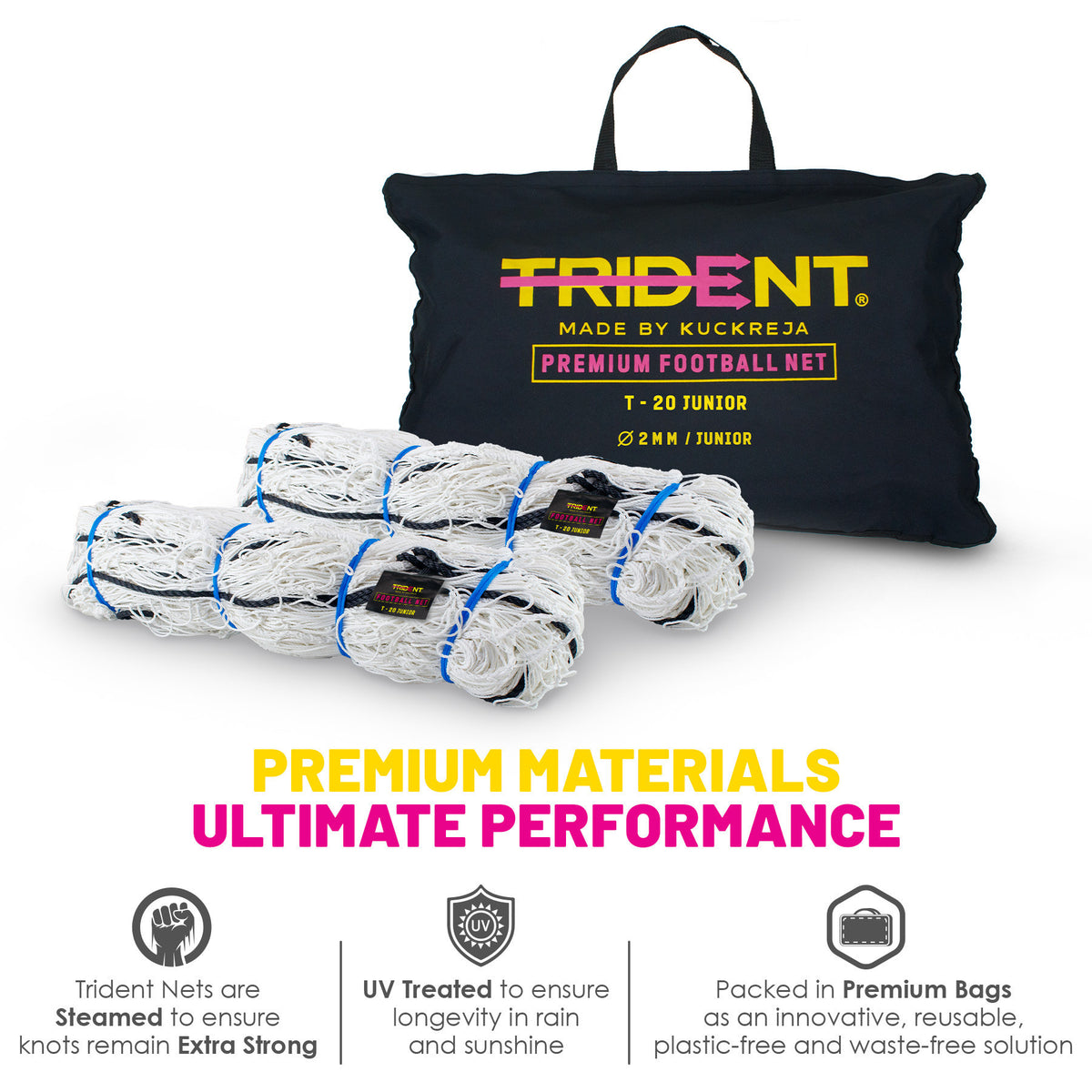 Trident T-20 Junior Football Net (White)