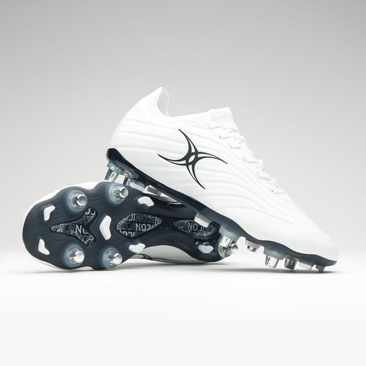 Gilbert Icon X Rugby Boots - 6 Studs (White)