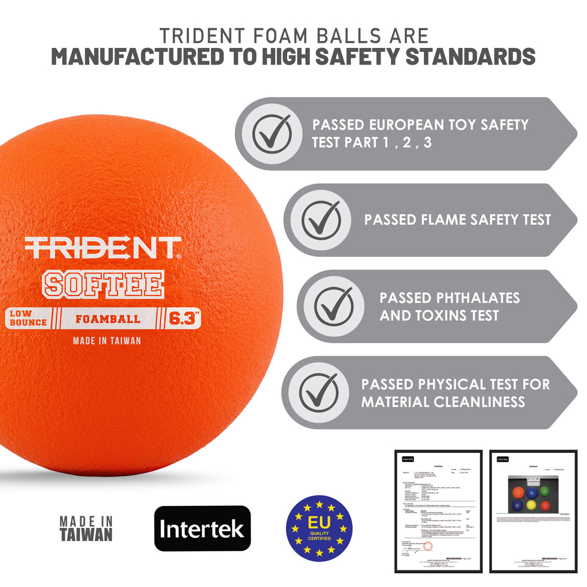 Trident Softee Low Bounce Foam Ball - Orange (6.3")