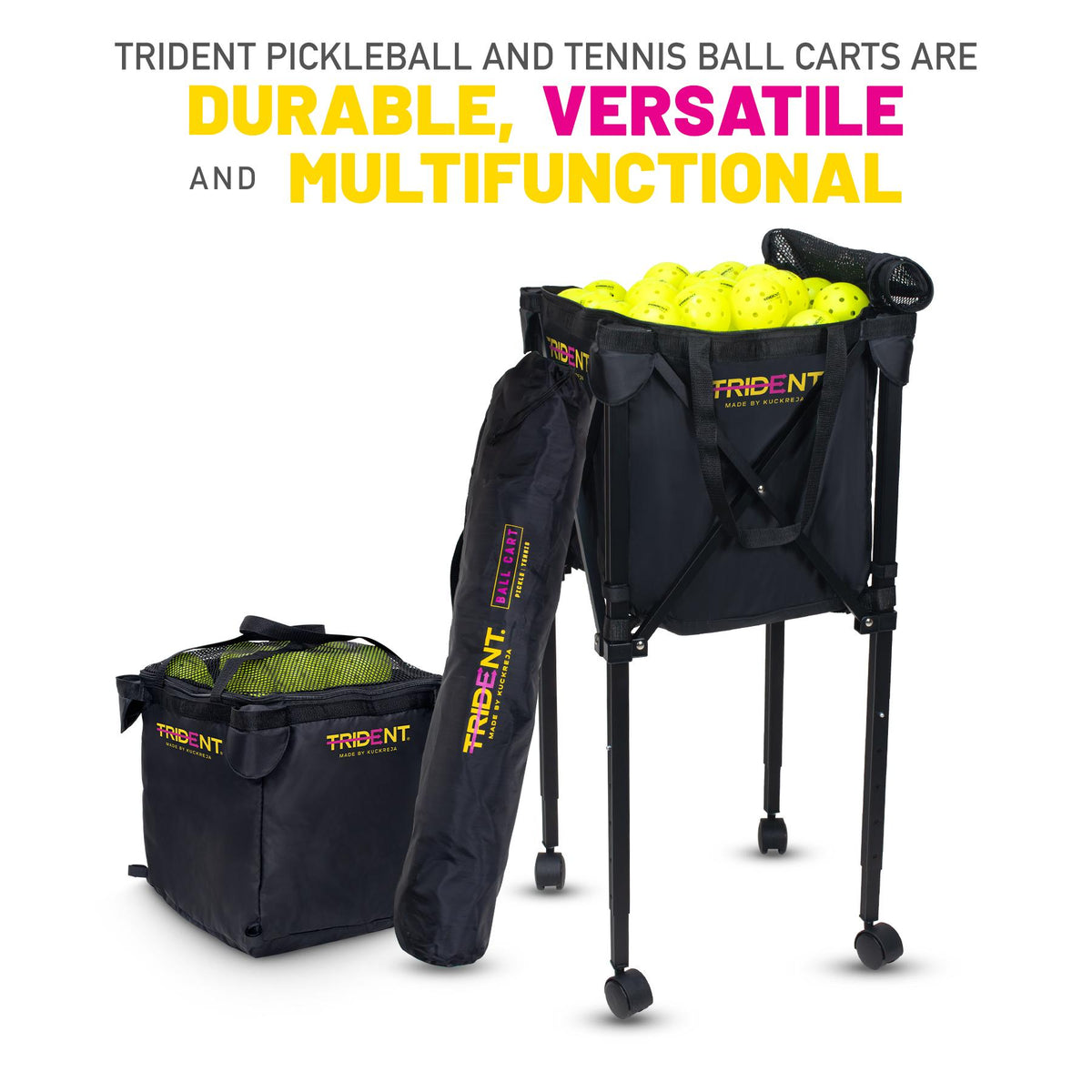 Trident Pickleball and Tennis Ball Cart