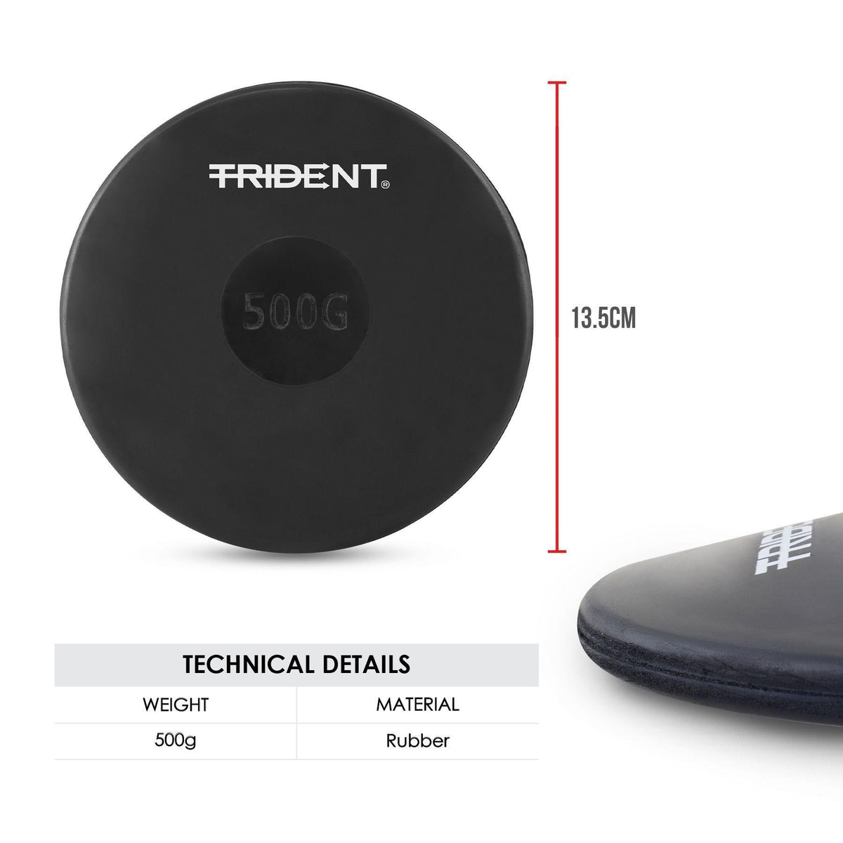 Trident Rubber Discus - 0.50kg