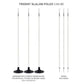 Trident Slalom Pole - White