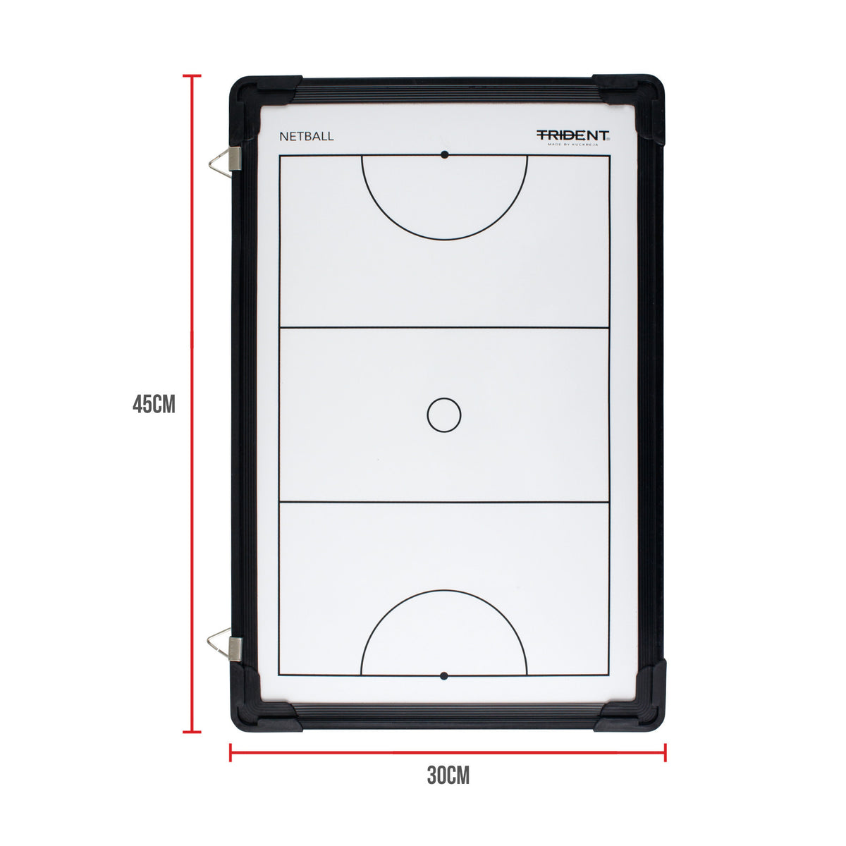 Trident Large Magnetic Coaching Board - Netball (30 x 45cm)