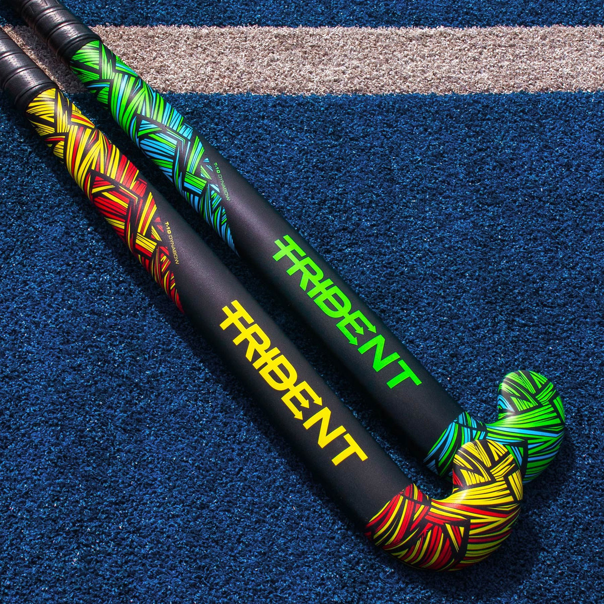 Trident 10 Dynabow Composite Hockey Stick - Yellow/Red