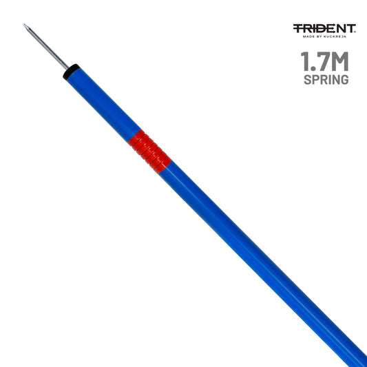 Trident Slalom Pole with Spring - Blue